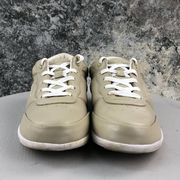 Propet Women's Size 10 AA (N) Washable Walker Tan White Lace-Up Sneakers Shoes - Picture 2 of 12